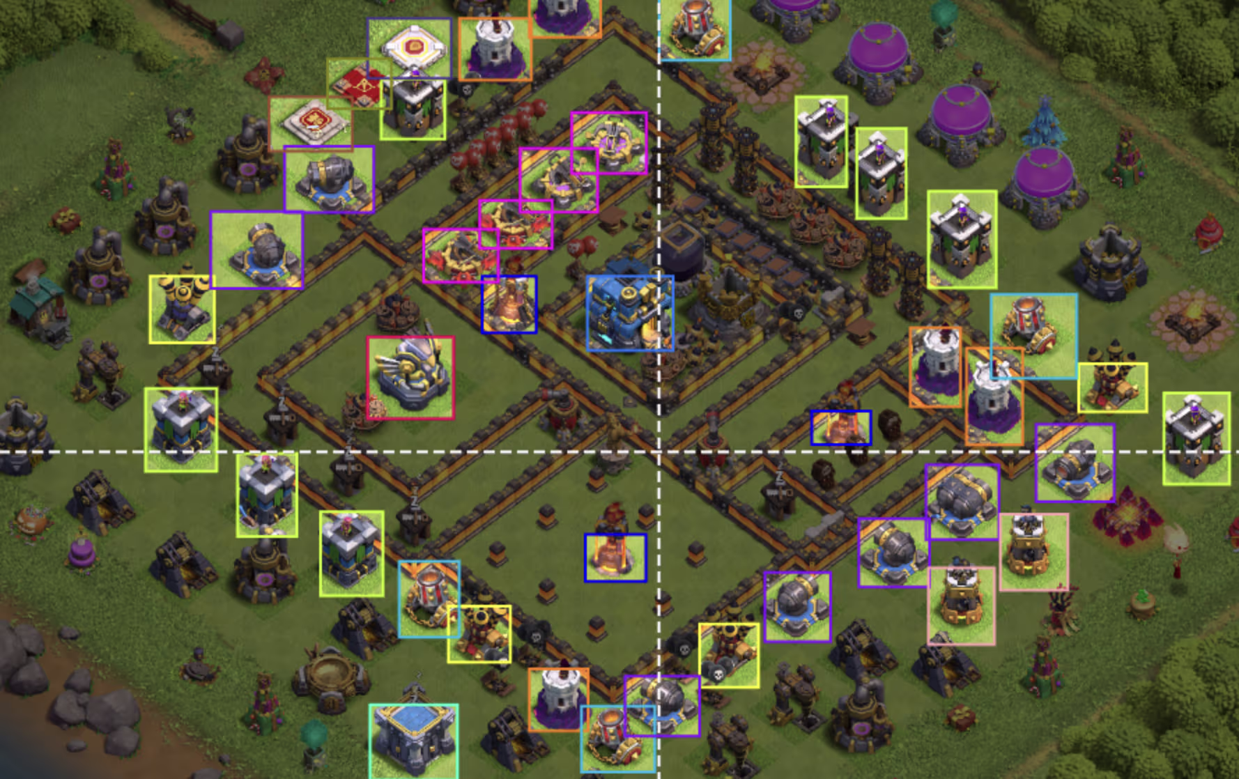 Análisis de una base de Clash of Clans usando visión por computadora y machine learning